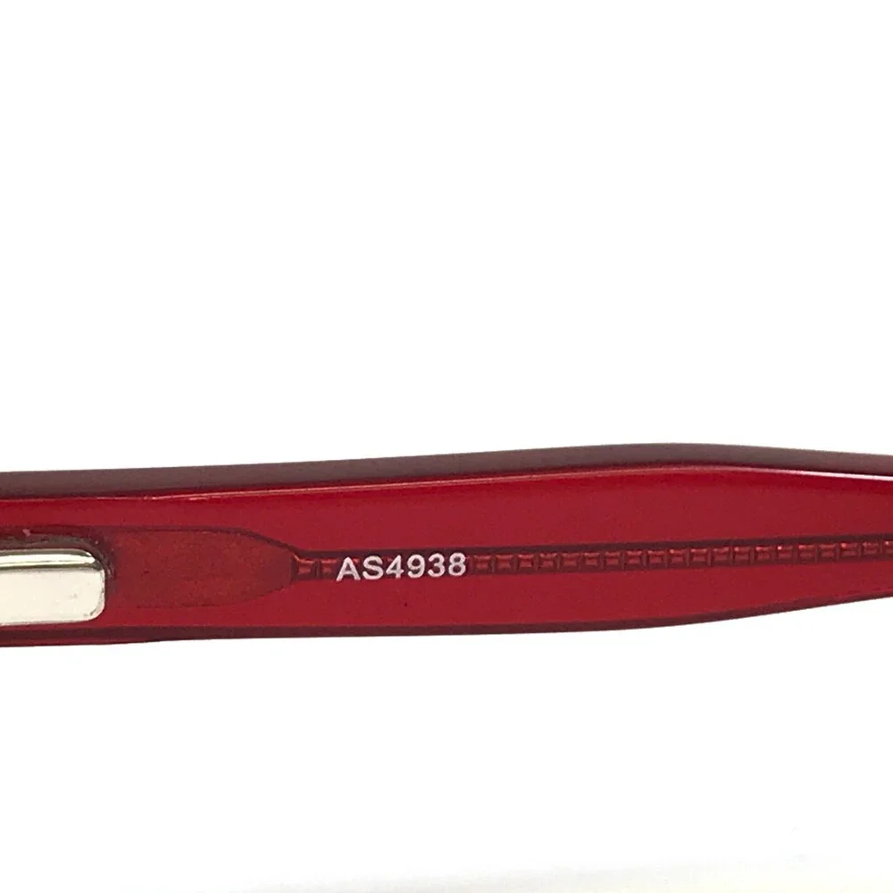 Alfred Sung Eyeglasses Frames AS4938 BLK Black Red Rectangular 53-17-130